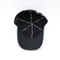 Black Sublimation Printing Baseball Cap mit Metallabzeichen